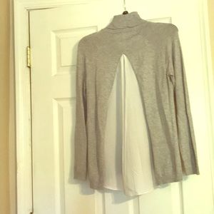 Gray and white turtleneck Whitehouse Black Market